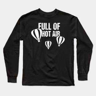 Funny Hot Air Balloon Graphic Long Sleeve T-Shirt